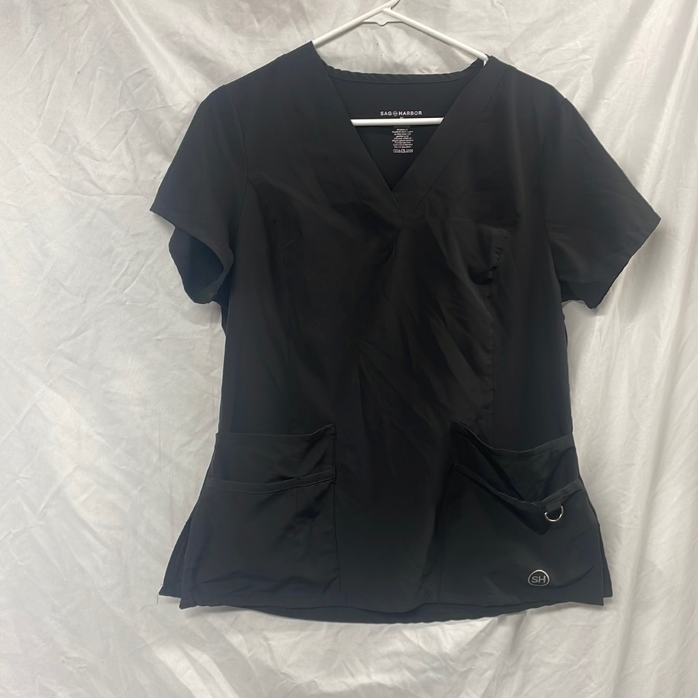 Sag Harbor Women’s Black scrub Top